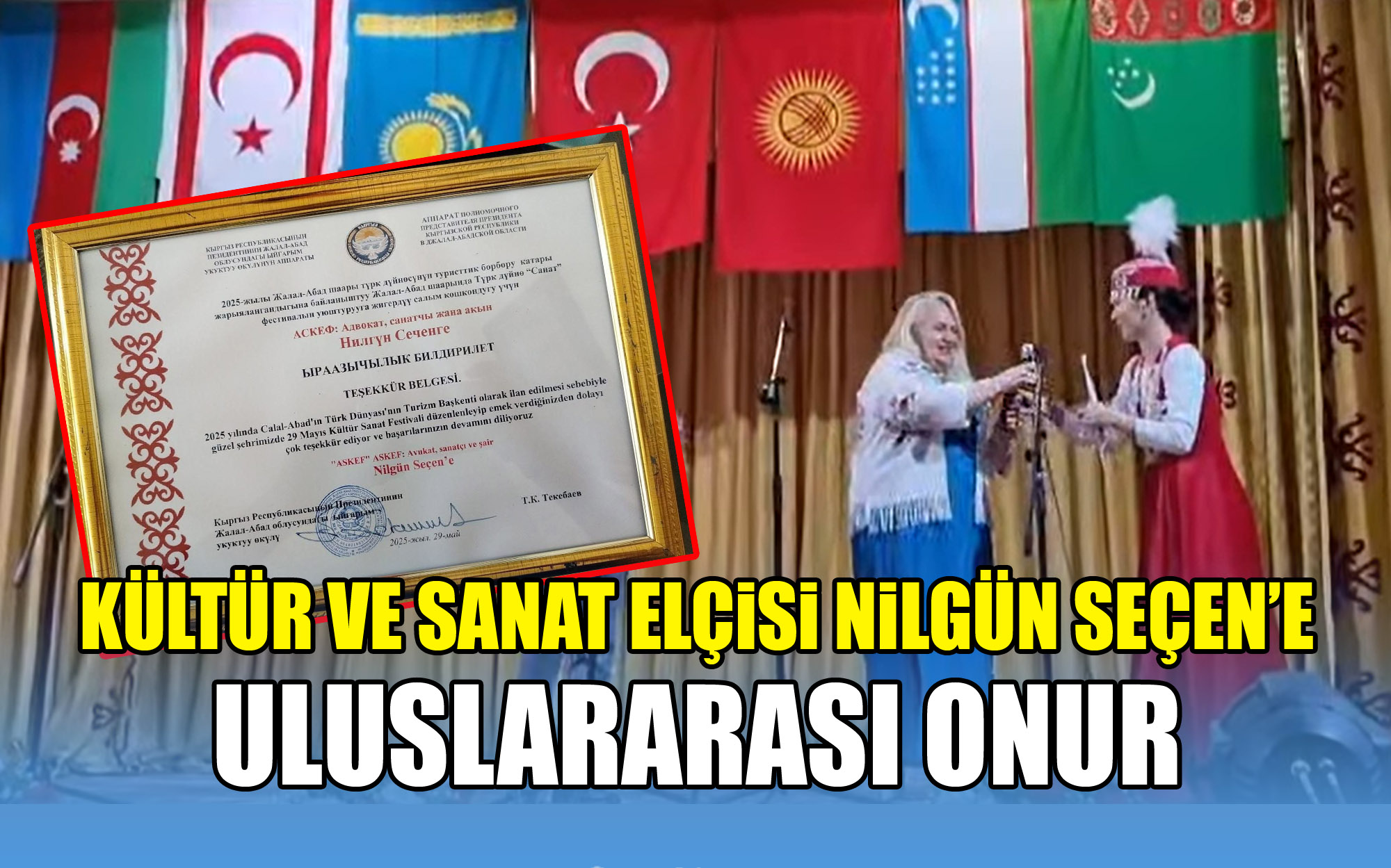 Kültür ve Sanat Elçisi Nilgün Seçen’e Uluslararası Onur