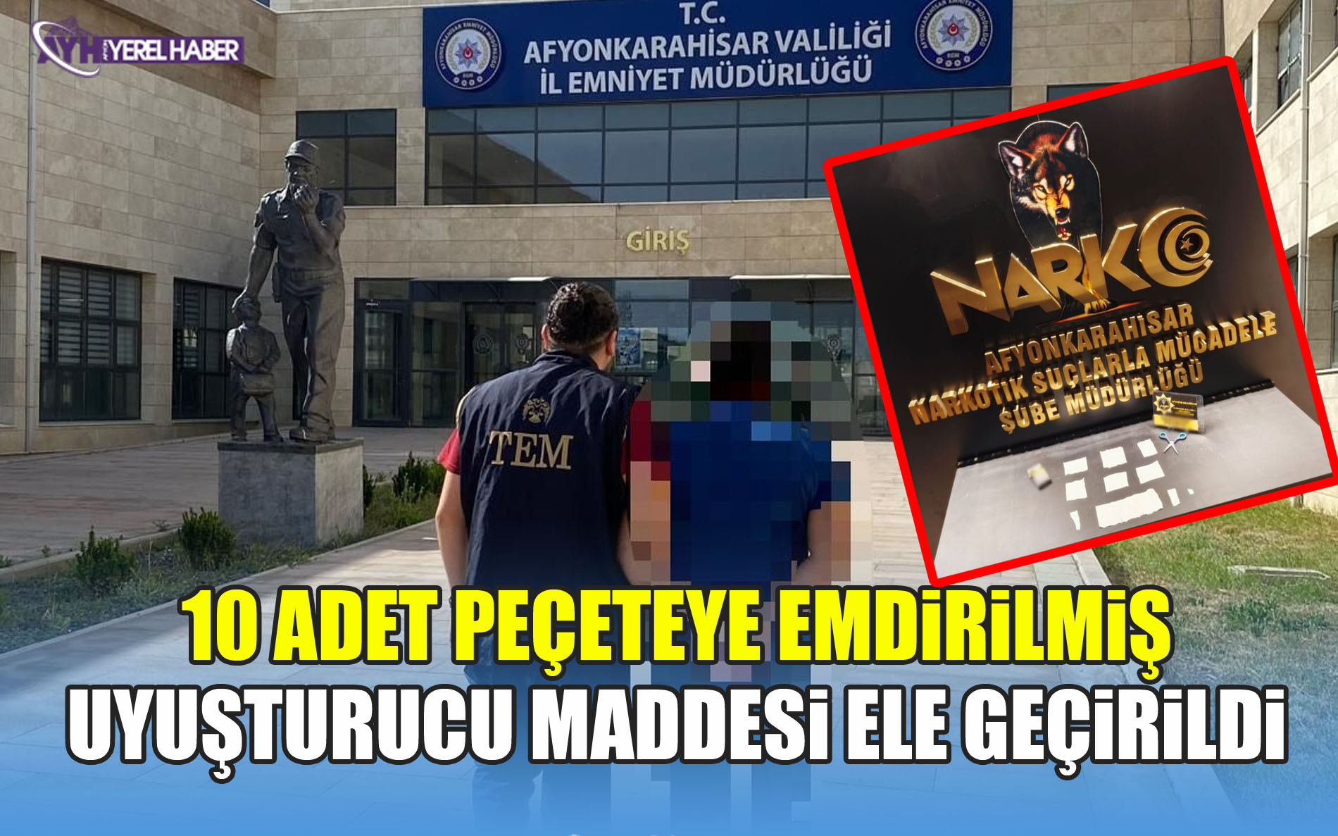 10 adet peçeteye emdirilmiş uyuşturucu maddesi ele geçirildi