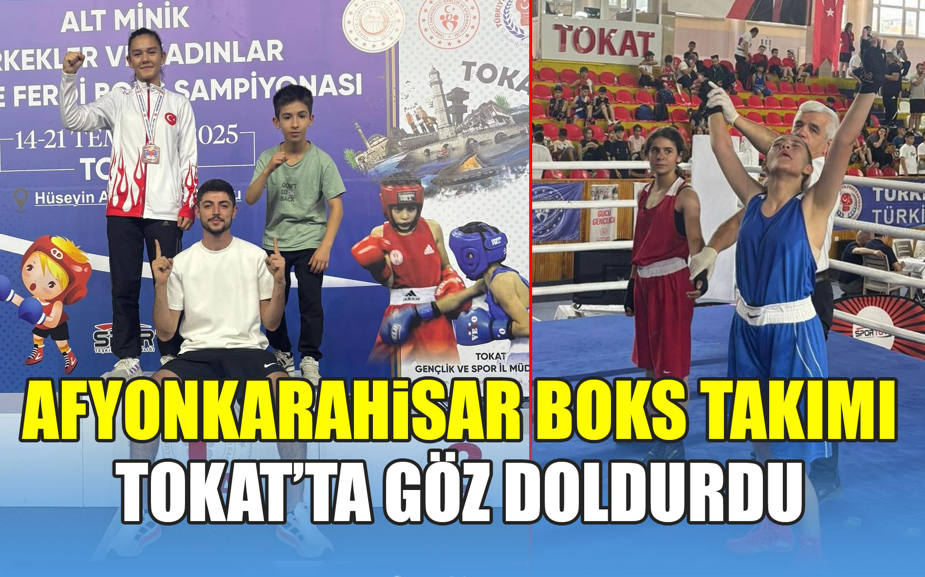 Afyonkarahisar Boks Takımı Tokat’ta Göz Doldurdu