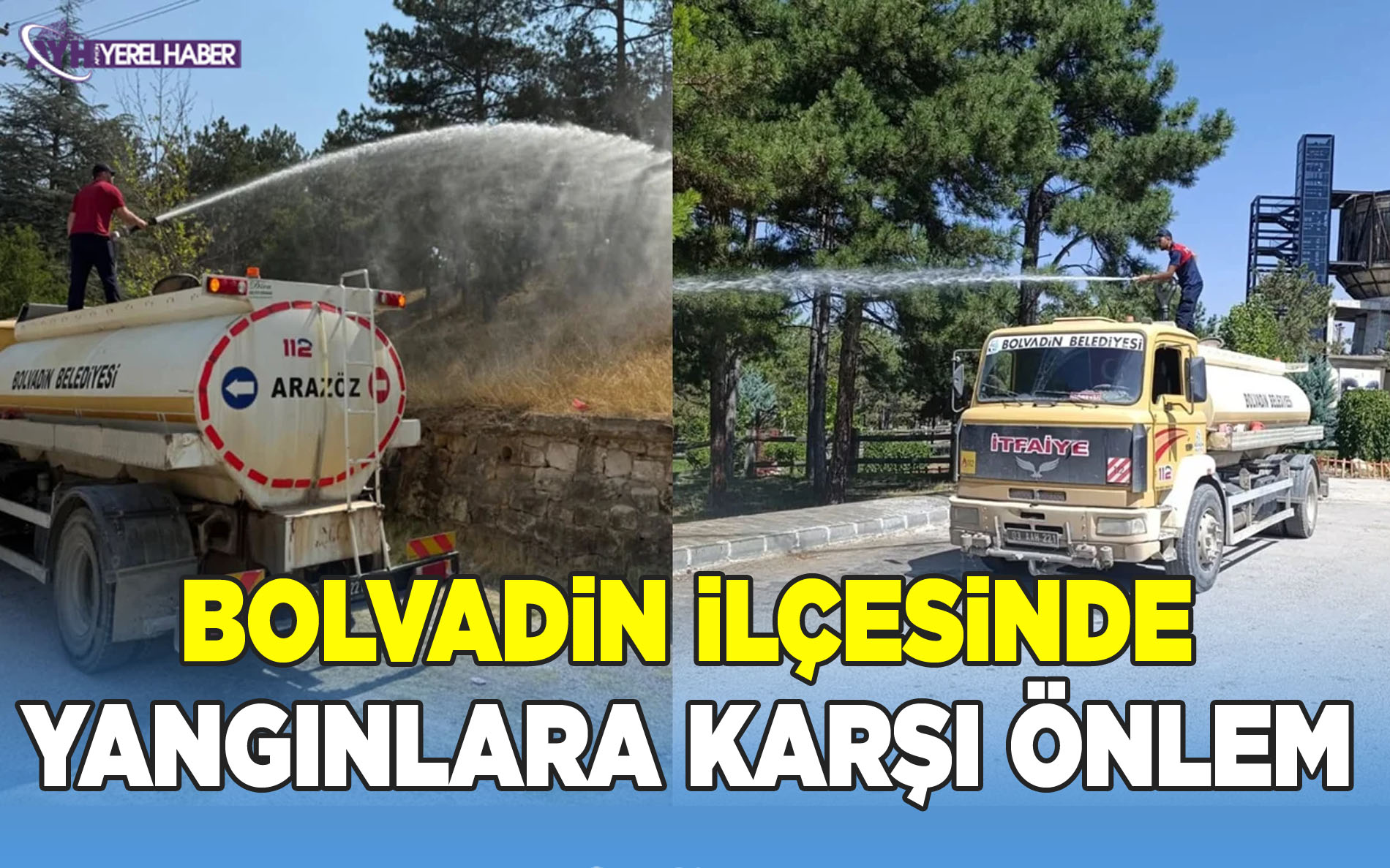 Bolvadin Belediyesi Yeşil Alanları Koruyor, Yangınlara Karşı Önlem Alıyor