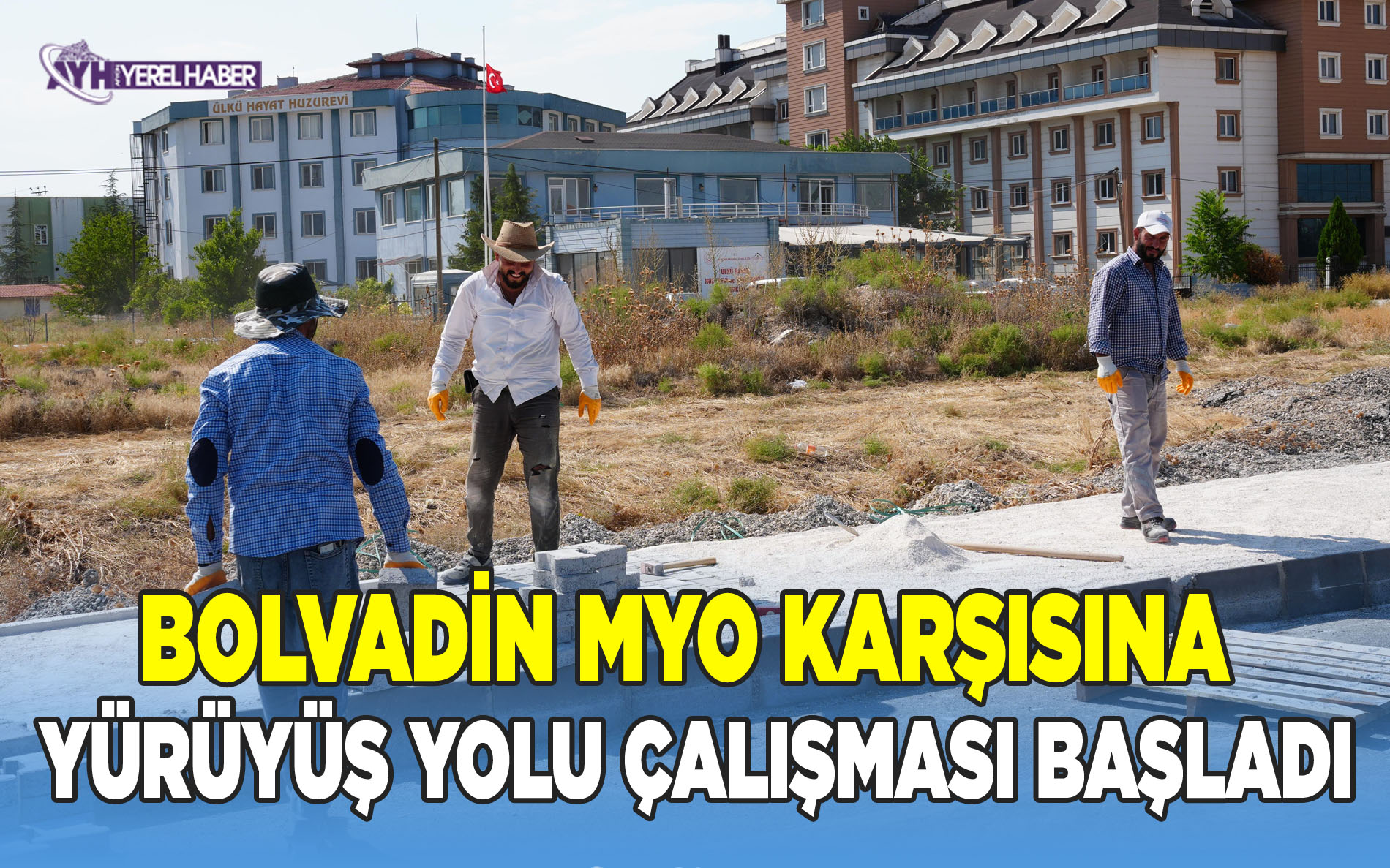 Bolvadin Myo Karşısına Yürüyüş Yolu Çalışması Başladı
