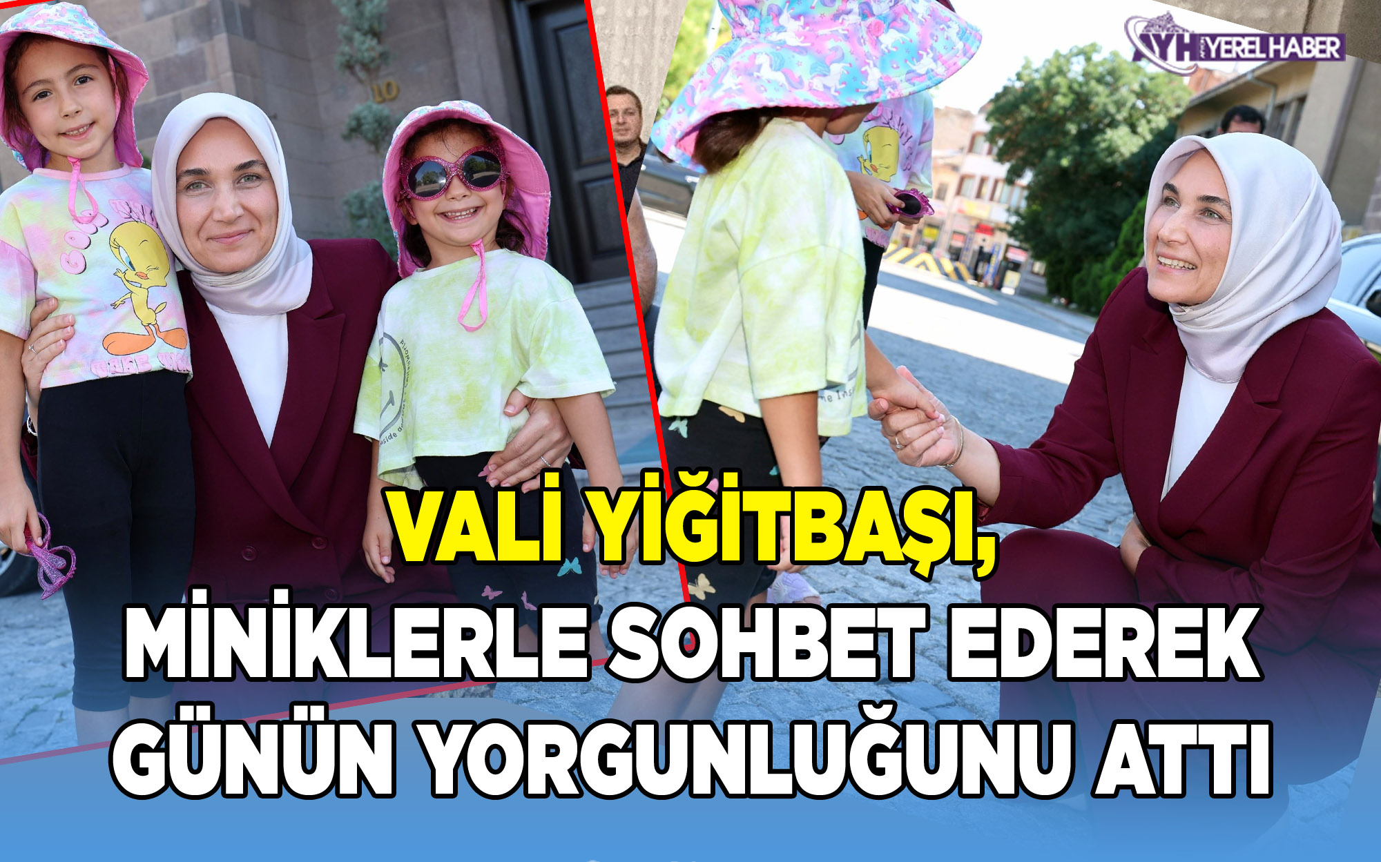 Vali Yiğitbaşı, Miniklerle Sohbet Ederek Günün Yorgunluğunu Attı