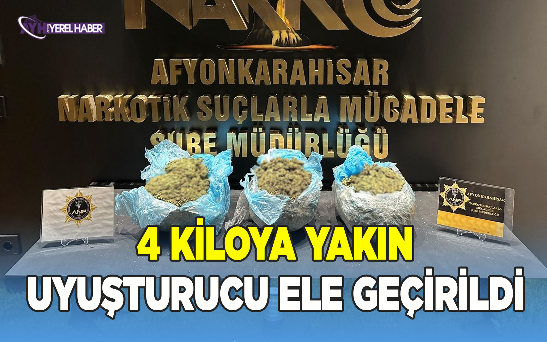 Afyon Polisi 4 Kiloya Yakın Uyuşturucu Ele Geçirdi