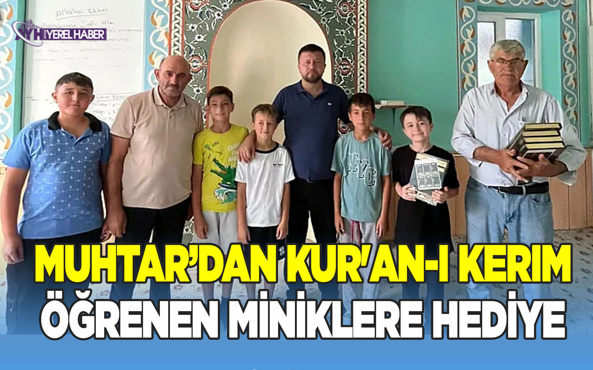 Muhtar Hasan Sezgin, Minik Hafızlara Kur'an-ı Kerim hediye etti