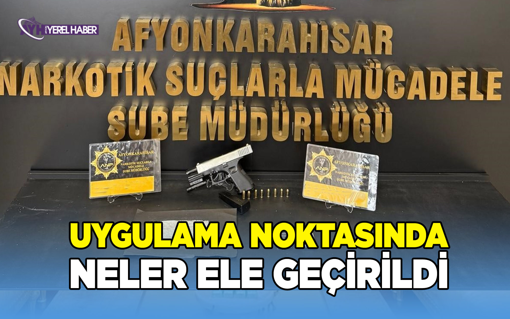 Afyonkarahisar'da uygulama noktasında uyuşturucu ve silah ele geçirildi.