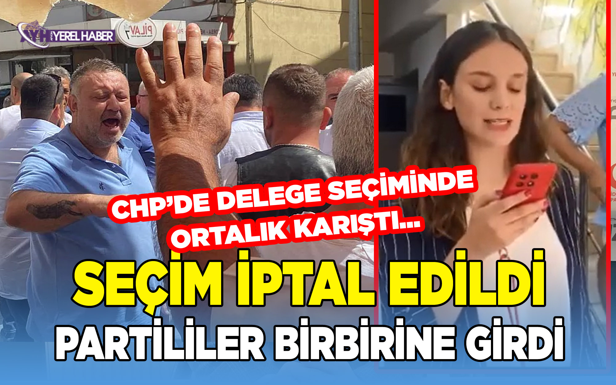 Afyon'da CHP delege seçimi iptal edildi, ortalık karıştı...
