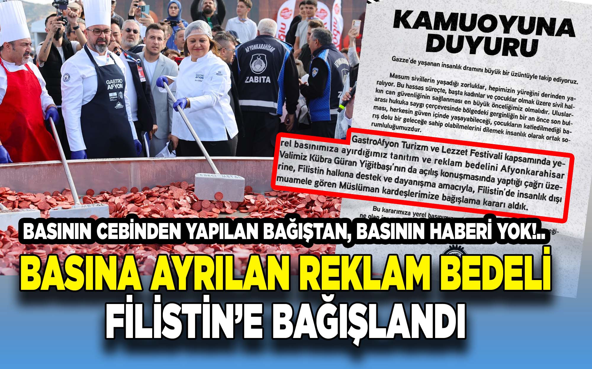Basının cebinden yapılan bağıştan, basının haberi yok!..