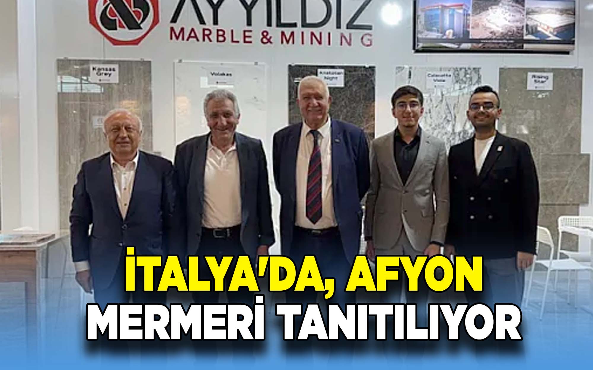 İtalya'da Afyon Mermeri tanıtılıyor