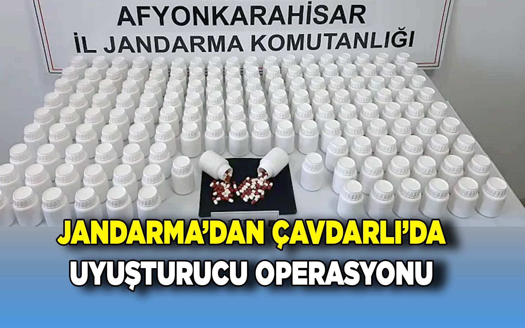 Afyon'da Jandarma Çavdarlı'da operasyon yaptı