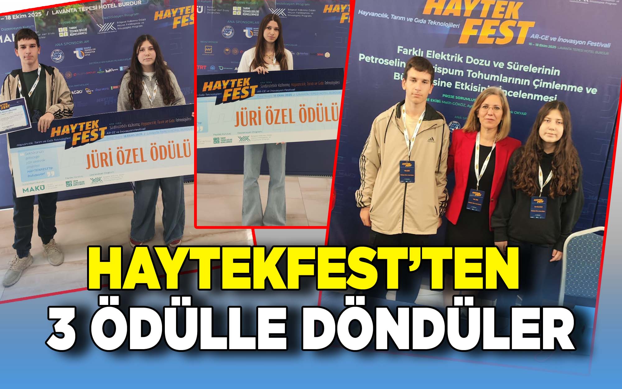 HAYTEKFEST’ten 3 ödülle döndüler