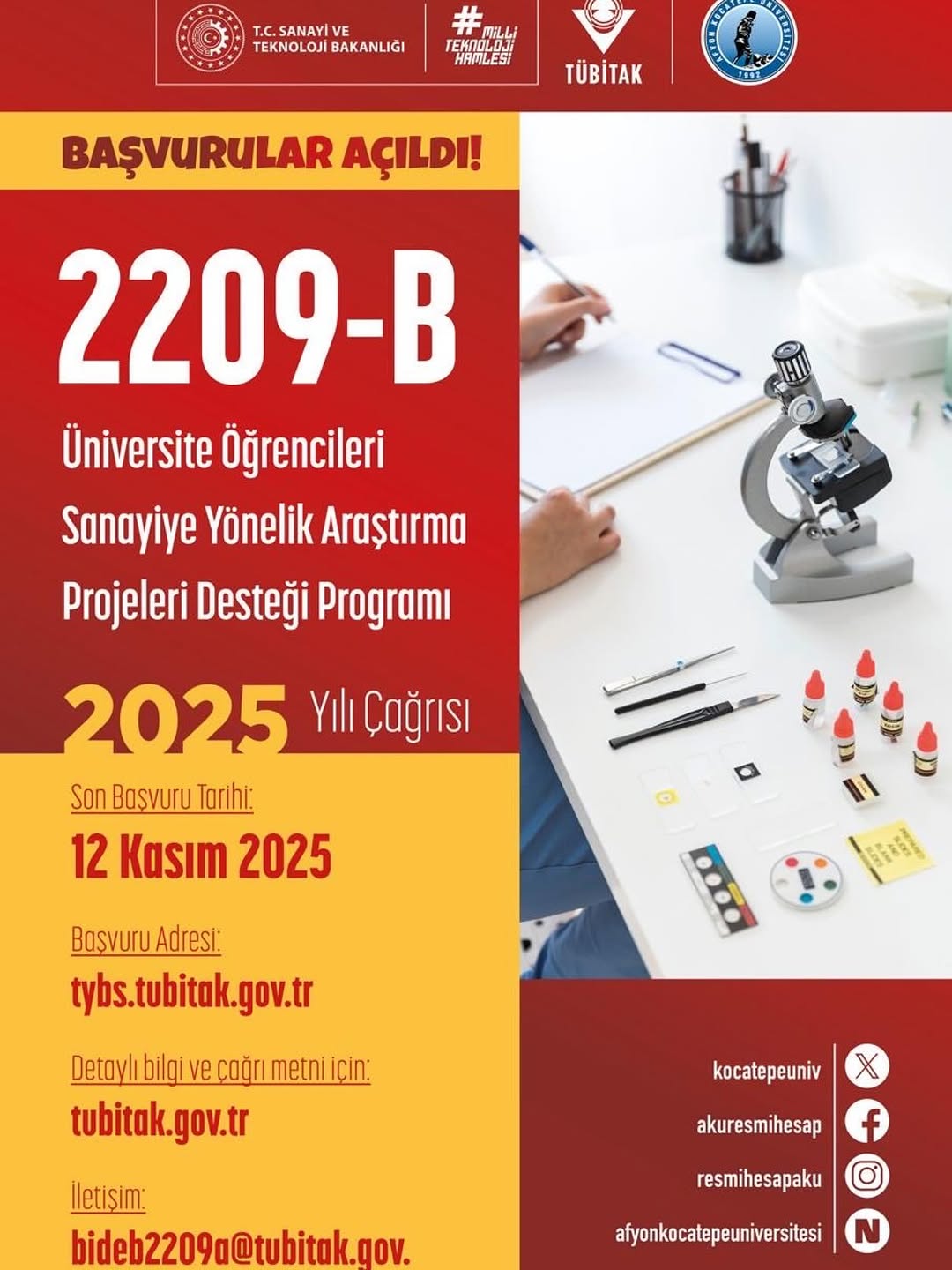 Afyon Kocatepe Üniversitesi Öğrencileri için Sanayi Proje Desteği Başvuruları Başladı