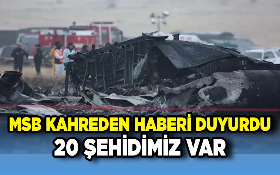 Yüreğimiz yandı! MSB açıkladı: Düşen uçakta 20 askerimiz şehit oldu