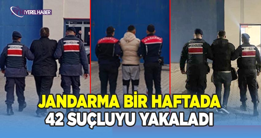 Jandarma Bir Haftada 42 suçluyu yakaladı