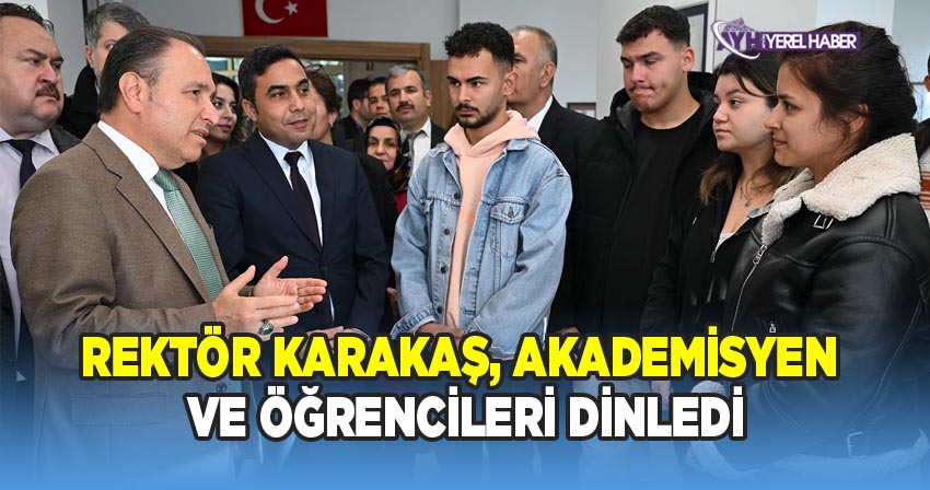AKÜ Rektörü Karakaş, Dazkırı ve Dinar ilçelerinde Akademisyenlerle Öğrencileri Dinledi
