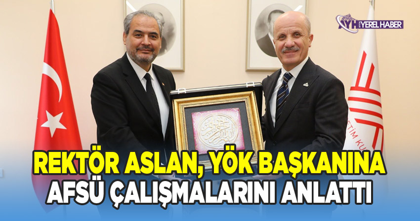 Rektör Aslan, YÖK Başkanına AFSÜ Çalışmalarını Anlattı