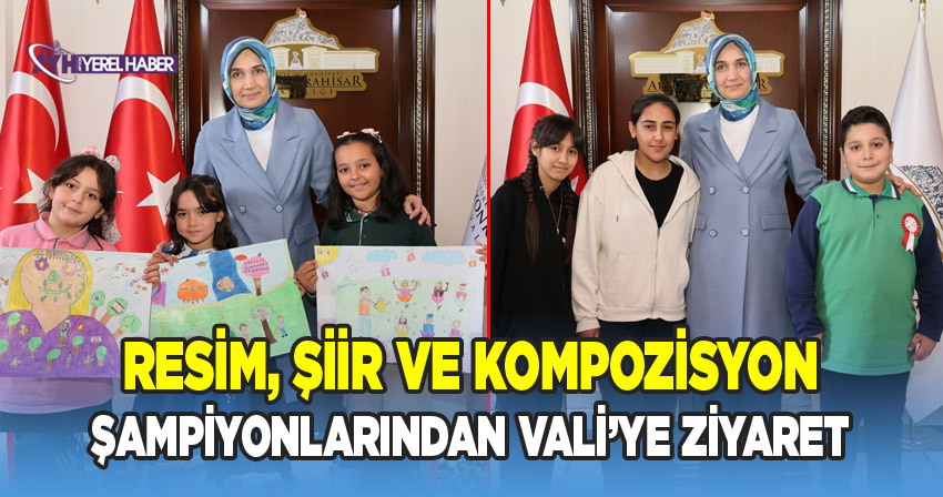 Resim, Şiir ve kompozisyon şampiyonlarından Vali Yiğitbaşı’na ziyaret