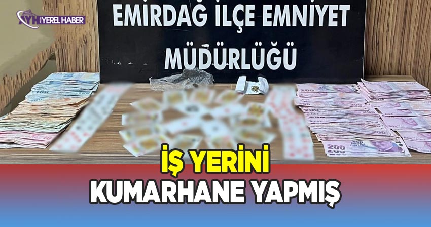 Afyon'da bir esnaf iş yerini kumarhane yapmış