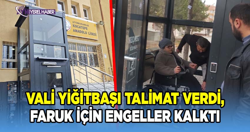 Vali Yiğitbaşı Talimat Verdi, Faruk için Engeller Kalktı