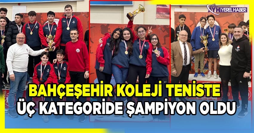 Bahçeşehir Koleji Teniste Üç Kategoride Şampiyon Oldu