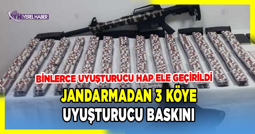 Afyon'da Jandarmadan 3 Köye Uyuşturucu operasyonu